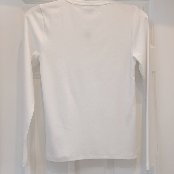 J. CREW NWT Perfect fit long sleeve crew neck white top - Picture 3 of 6